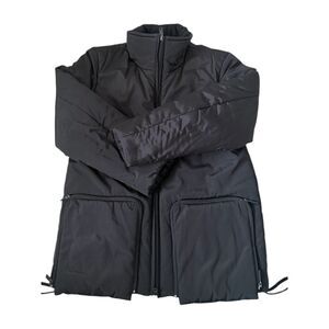 Adidas Y-3 Black Puffer Jacket Full Zip-Up Men Size Medium